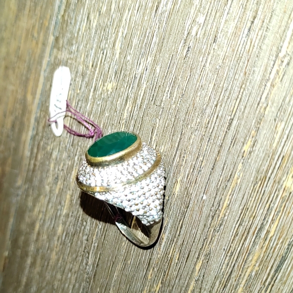 New Turkish Emerald Ring size 9 - Picture 3 of 8